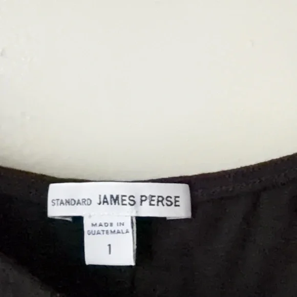 Standard James Perse Classic Black Mini Bodycon Dress Minimalist Stretch Cotton - Picture 5 of 10